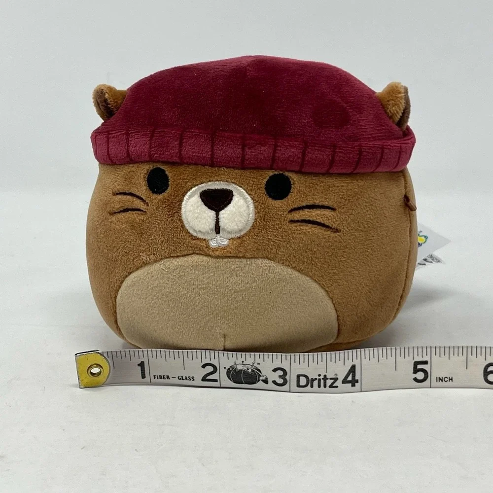 Squishmallows Chip the Beaver Wearing‎ Beanie Hat Plush Toy Stuffed Animal 5